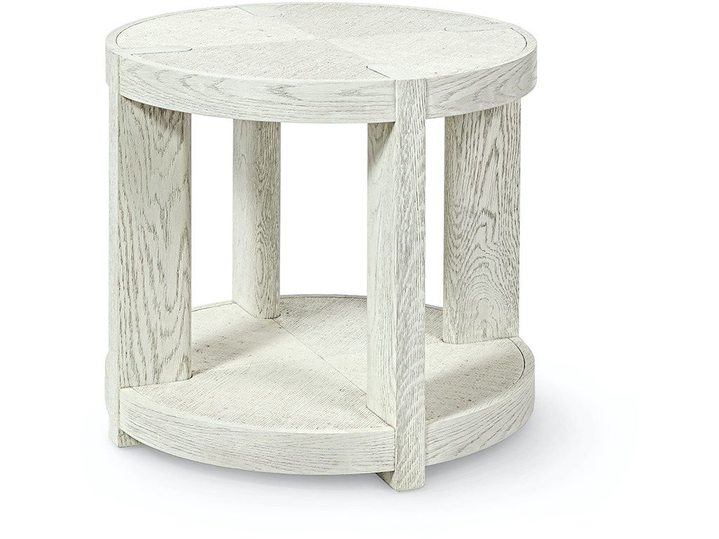 Side Table-White Raffia