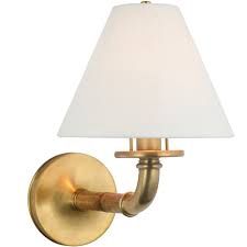 Sconce-Brass/Bamboo/Parchment