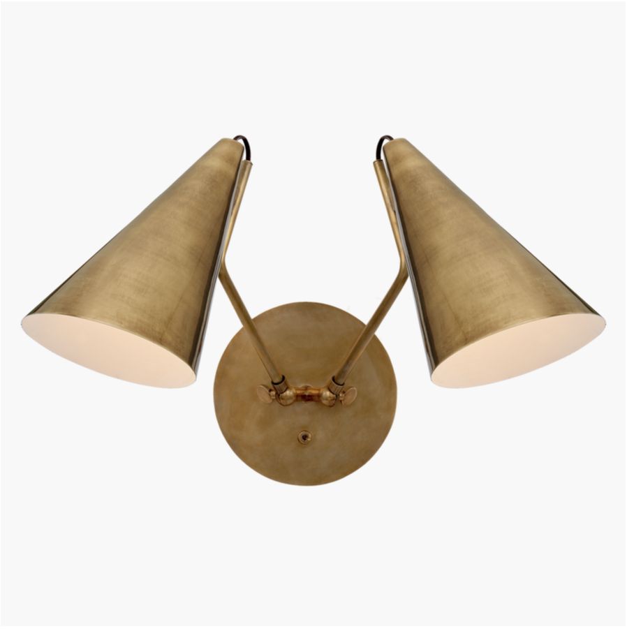 Sconce-Antique Brass-Double