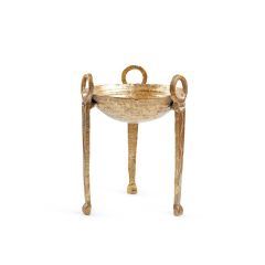Bowl-Ancient Gold Leaf-Tripod