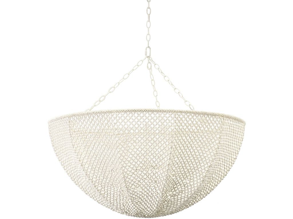 Chandelier-White-Dome/Coco Beads