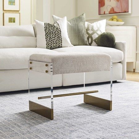 Bench-ECRU-Acrylic/Brass-S