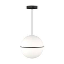 Pendant-White/Black-Globe