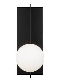 Wall Lamp-White/Black-Globe