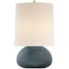Table Lamp-Blue Lagoon/Linen-M