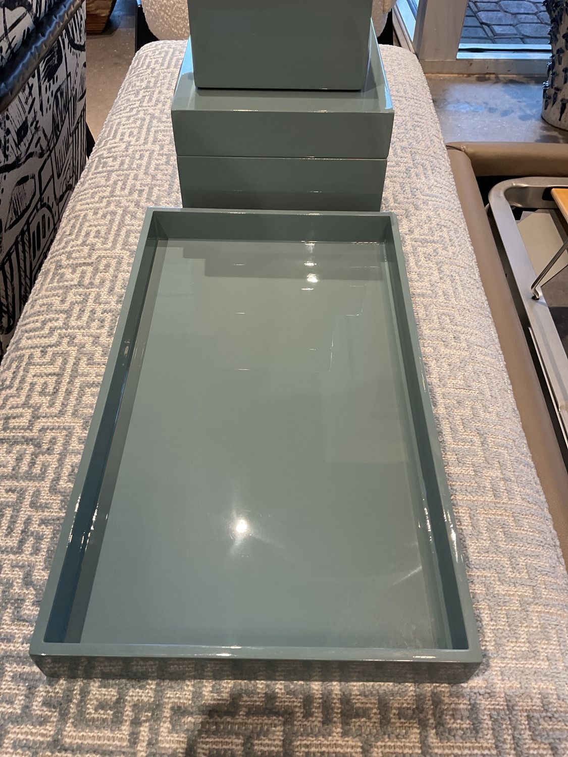 Tray-Petrol Blue-15x8