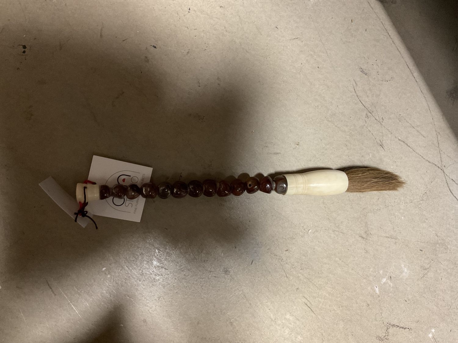 Calligraphy-Brush-Natural Agate-13in