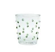 Tumbler-Clear/Green-Dots
