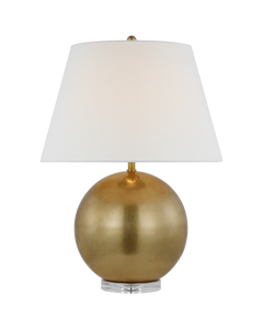 Table Lamp-Burnished Brass/Linen
