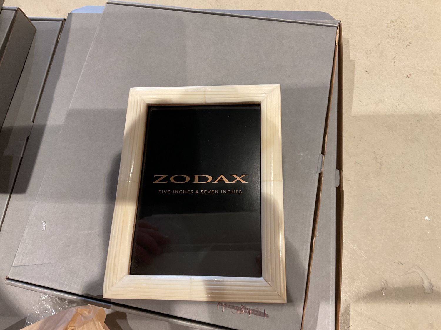 Frame-White-Etched Bone-5x7