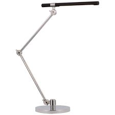 Desk Lamp-Polished Nickel/Matte Black
