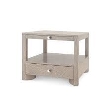 Side Table-Taupe/Grey-1 Drawer