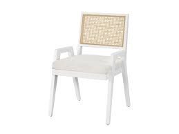 Chair-Woven Cane/Plush-Arm