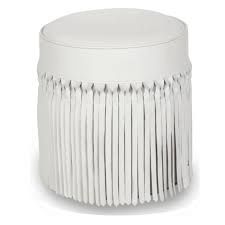 Ottoman-Oyster Leather-16in