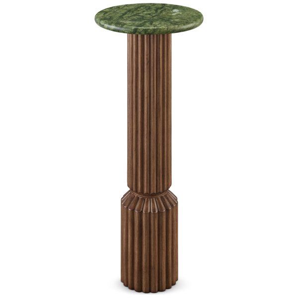 Table-Walnut/Green Marble