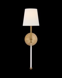 Sconce-Rubbed Brass/Linen
