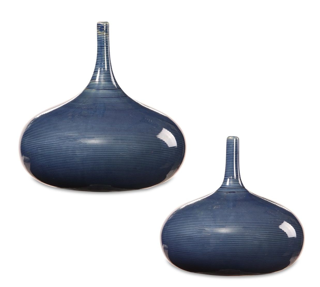 Vase-Glossy Blue-M
