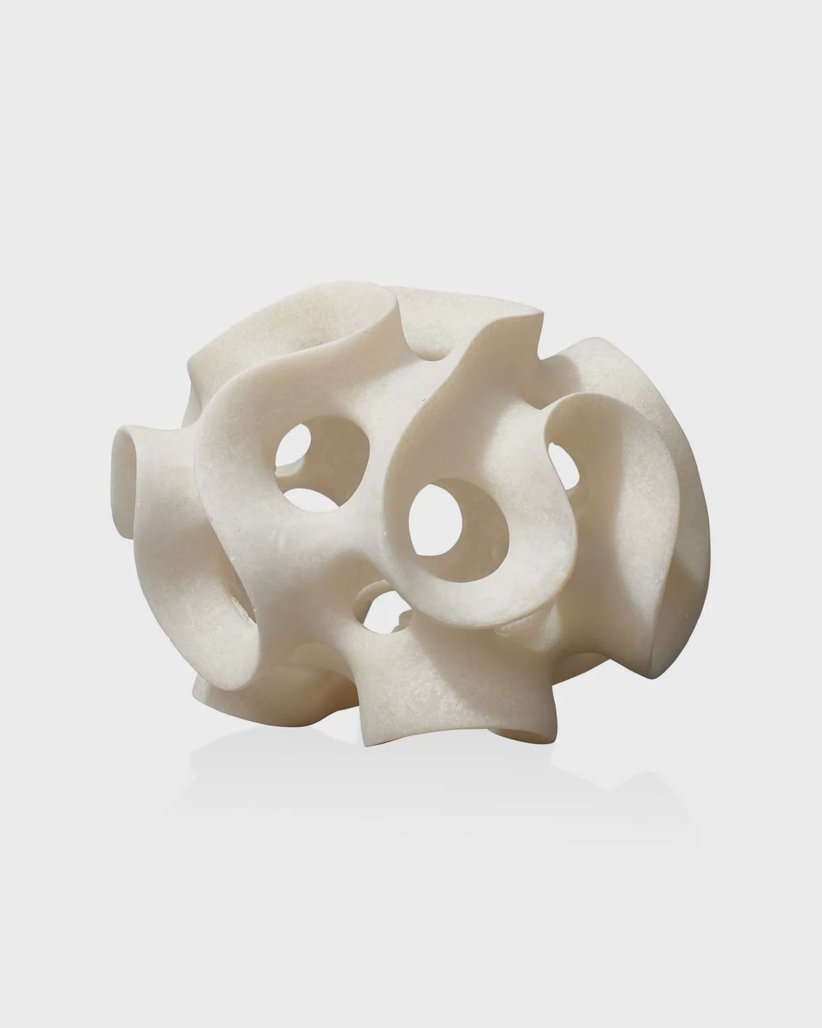 Sculpture-White-Ribbon Sphere