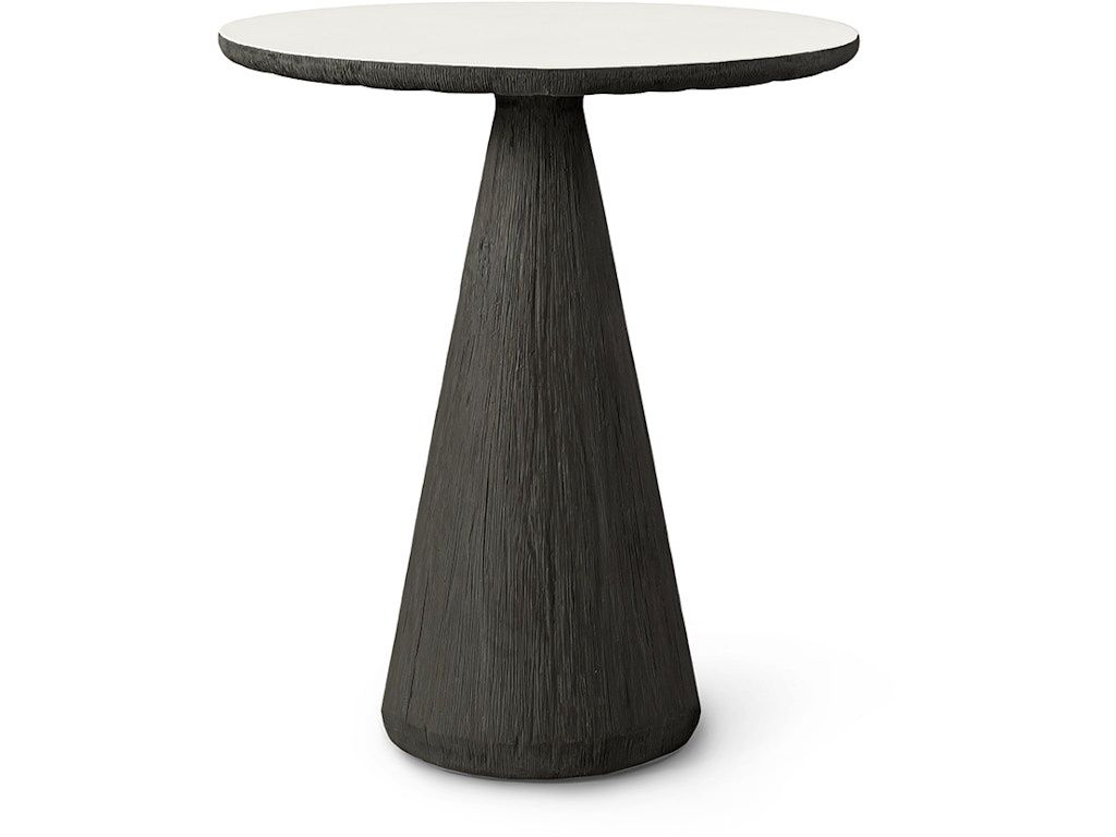Center Table-White/Charcoal-Conical