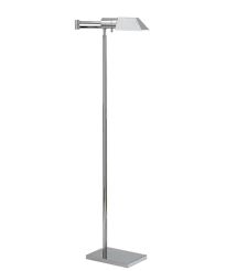 Floor Lamp-Nickel-Swing Arm