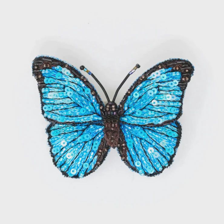 Brooch Pin-Blue Morpho