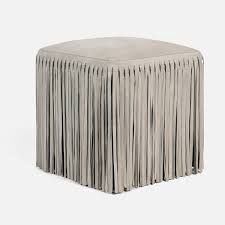 Stool-Light Grey/Suede-18x18