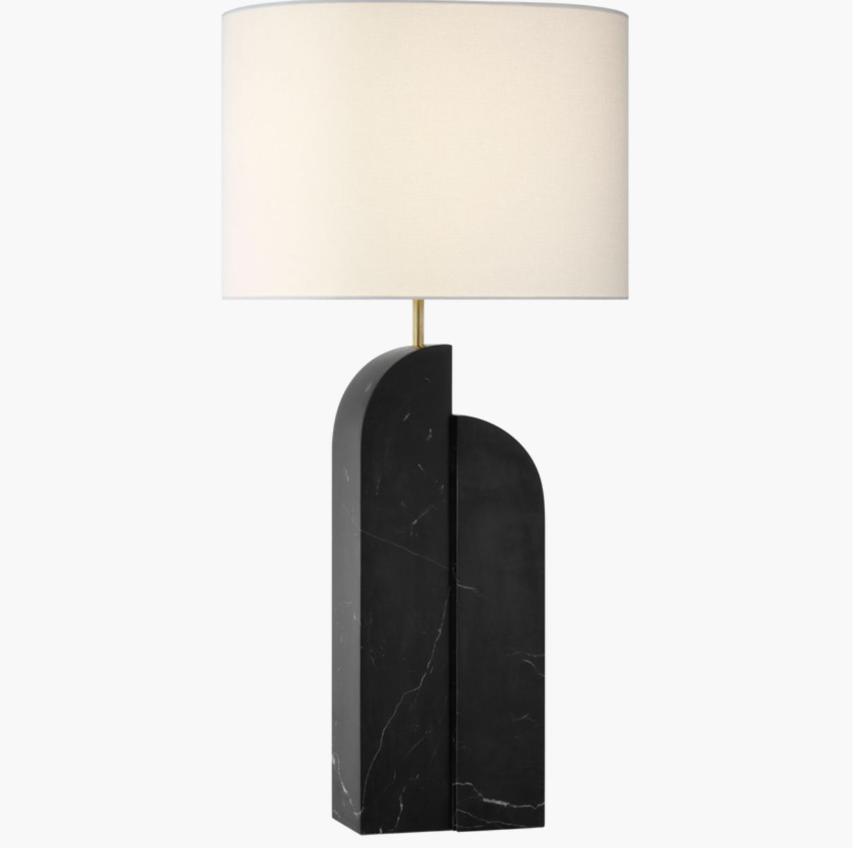 Table Lamp-Black Marble/Linen-Right