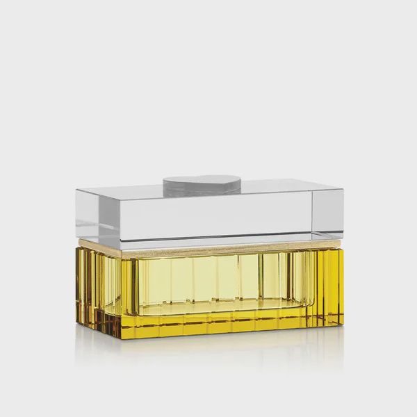 Box-Yellow/Clear/Brass-Trinket