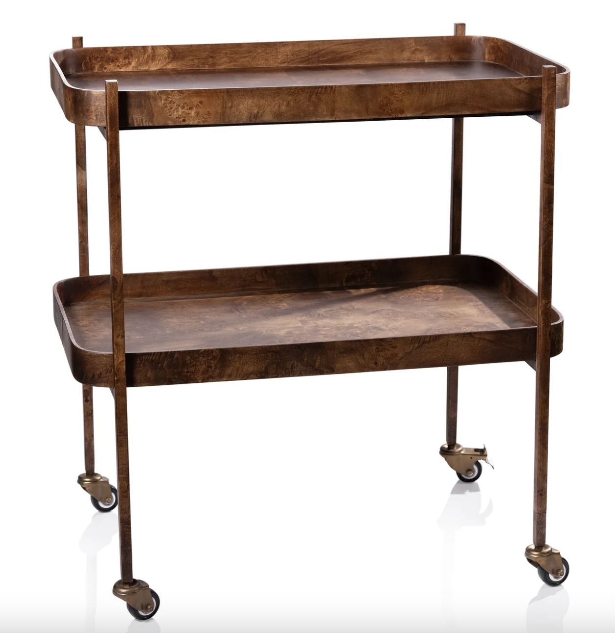 Bar Cart-Burl Veneer