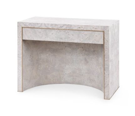 Side Table-Light Gray Burl