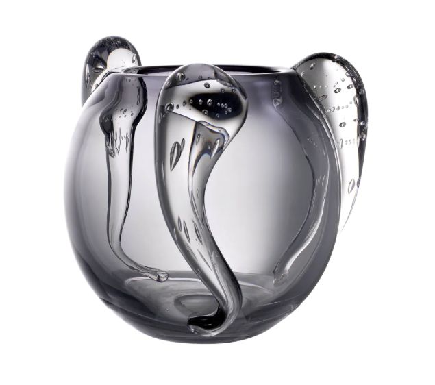 Vase-Blue-Handblown Glass-S