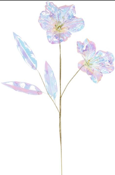 ChrisOrn-Iridescent Hibiscus Spray-24in