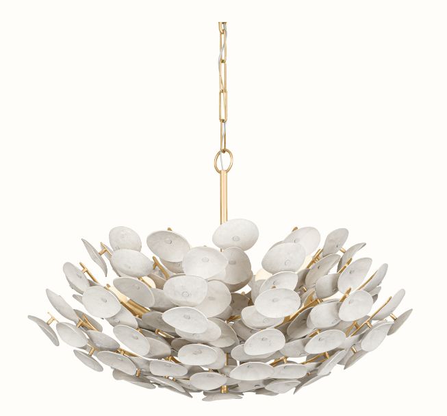 Chandelier-White Wash Coco