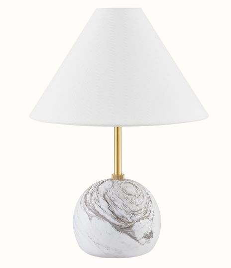Table Lamp-Calcuta Marble-Spherical
