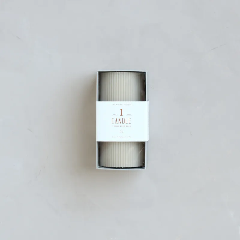 Candle-Pillar/Parchment-3x6