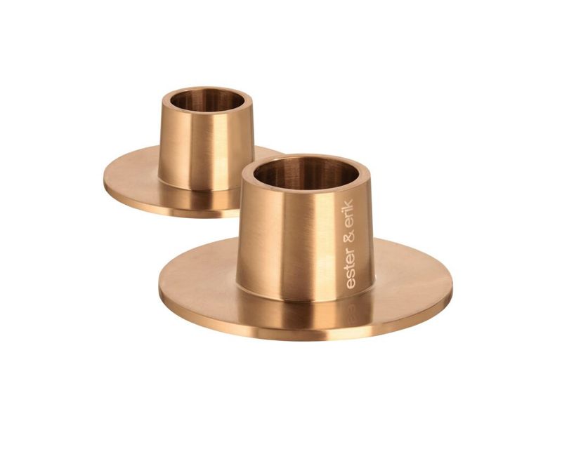 Candle Holder-Rose Gold-Set of 2