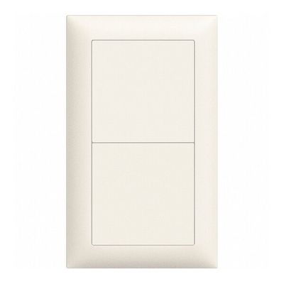 UP-Kombination EDIZIOdue 2×1 vertikal 2×blind weiss