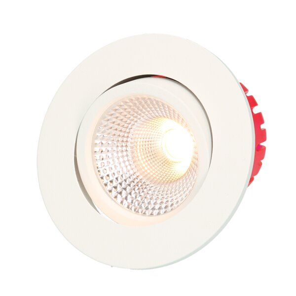 Spot maxLUCE SOLV weiss 8W 230V 710lm 3000K Loch-Ø68mm 38°   Geeignet zum direkten Einbau an die Dämmung oder Dampfsperre