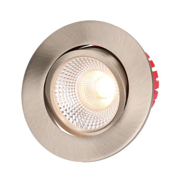 Spot maxLUCE SOLV nickel 8W 230V 710lm 3000K Loch-Ø68mm 38°  Geeignet zum direkten Einbau an die Dämmung oder Dampfsperre