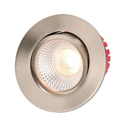 Spot maxLUCE SOLV nickel 8W 230V 710lm 3000K Loch-Ø68mm 38°  Geeignet zum direkten Einbau an die Dämmung oder Dampfsperre