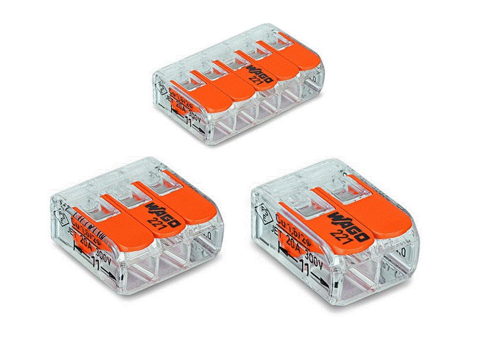 100Stk. Dosenklemme COMPACT Serie 221  0.2…4mm²
