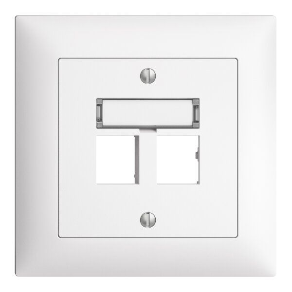 UP-Montageset EDIZIOdue Geradeauslass, für 2×RJ45 freenet