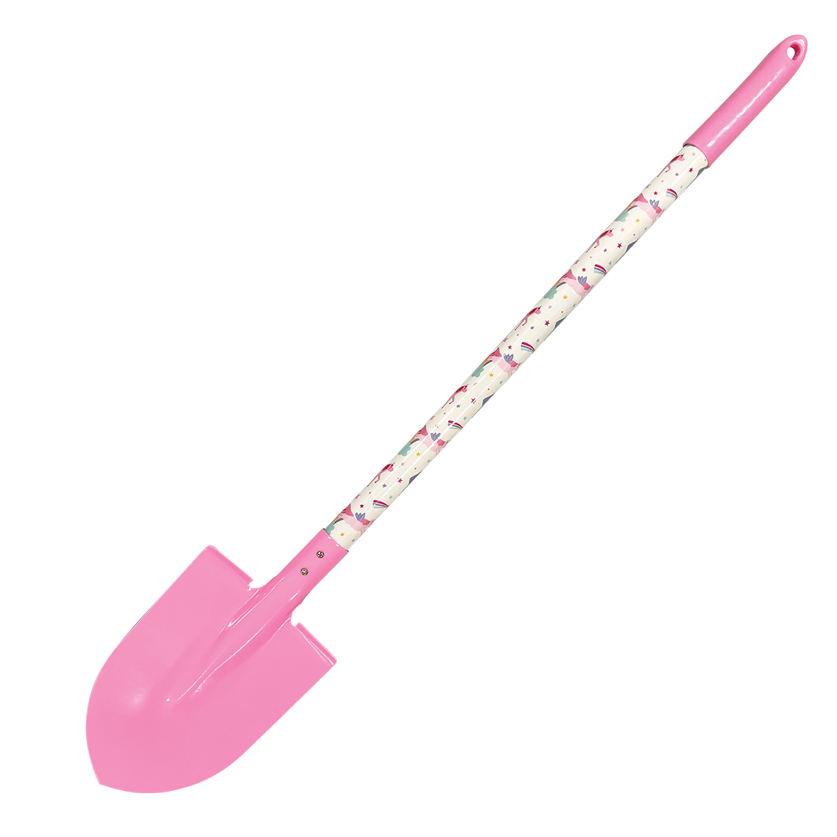 Kolorowy Szpadelek Ogrodowy Dla Dzieci –  różowy, lekki i wygodny - motyw jednorożce!| Zabawka do ogrodu
