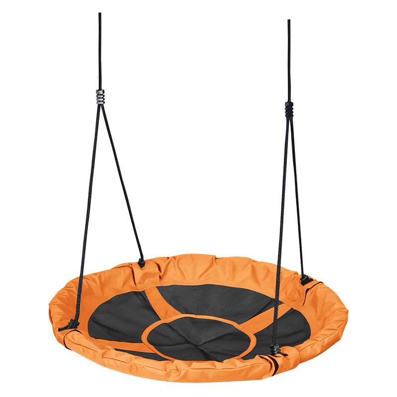 🌿 Huśtawka Ogrodowa Bocianie Gniazdo Dla Dzieci Pomarańczowa 100 cm 🛝 Wytrzymała | Okrągła | Na Drzewo lub Stelaż