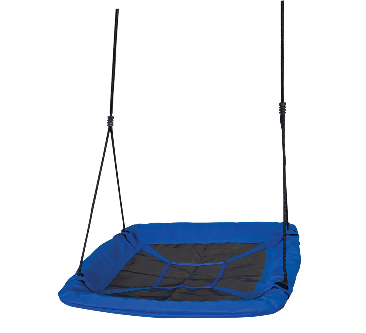 Huśtawka Ogrodowa Bocianie Gniazdo dla Dzieci Niebieska Kwadratowa 95x95cm 🛝 Bezpieczna oraz Wytrzymała