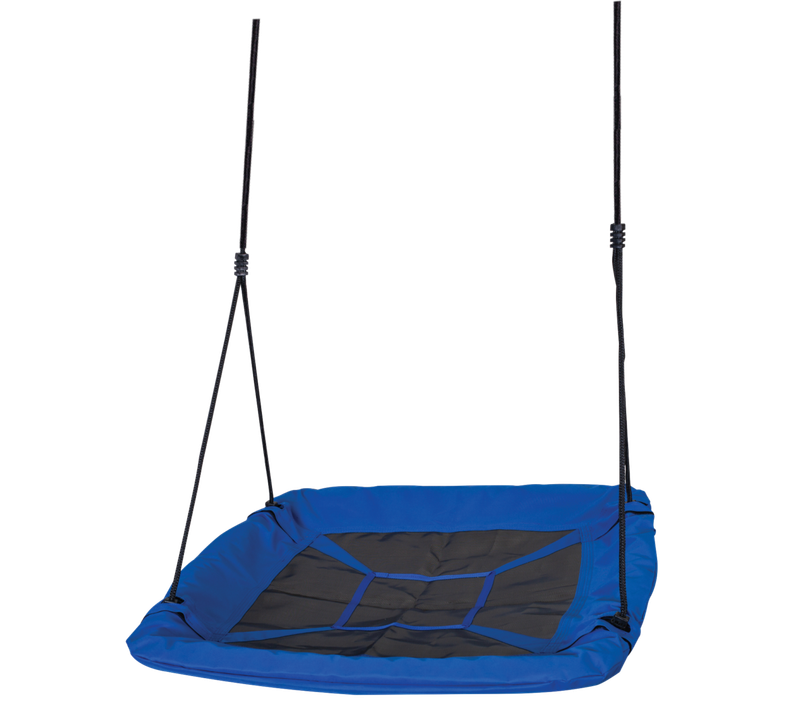 Huśtawka Ogrodowa Bocianie Gniazdo dla Dzieci Niebieska Kwadratowa 95x95cm 🛝 Bezpieczna oraz Wytrzymała Huśtawka Ogrodowa Bocianie Gniazdo dla Dzieci Niebieska Kwadratowa 95x95cm 🛝 Bezpieczna oraz Wytrzymała