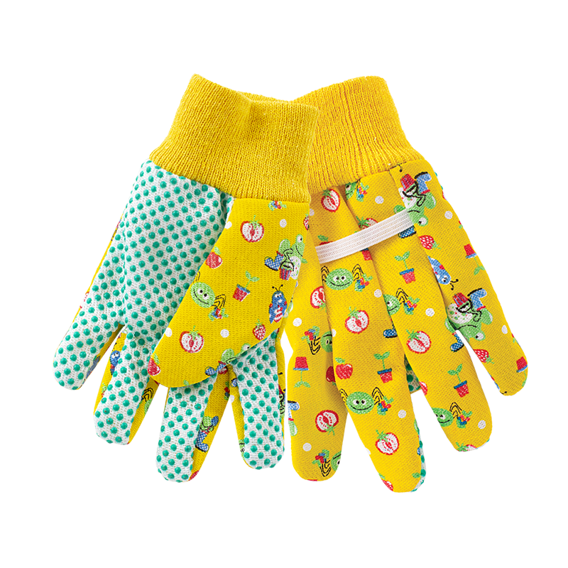 🌼 Rękawiczki Ogrodowe Dla Dzieci 🌱 Żółte z Nakropieniem PCV 🧤 Antypoślizgowe Dzianinowe 🌼 Rękawiczki Ogrodowe Dla Dzieci 🌱 Żółte z Nakropieniem PCV 🧤 Antypoślizgowe Dzianinowe