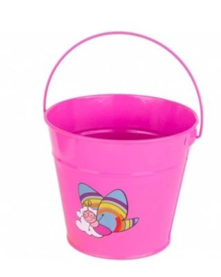 Metalowe Wiaderko dla Dzieci 🪣 | Różowe| Zabawka do Piasku i Wody | Solidne i Bezpieczne