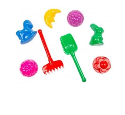 Kolorowy zestaw plażowy dla dzieci: 6 foremek, łopatka i grabki. Idealny na plażę, do piaskownicy i ogrodu. Polski producent 🇵🇱. Wysoka jakość i bezpieczne materiały! Kolorowy zestaw plażowy dla dzieci: 6 foremek, łopatka i grabki. Idealny na plażę, do piaskownicy i ogrodu. Polski producent 🇵🇱. Wysoka jakość i bezpieczne materiały!