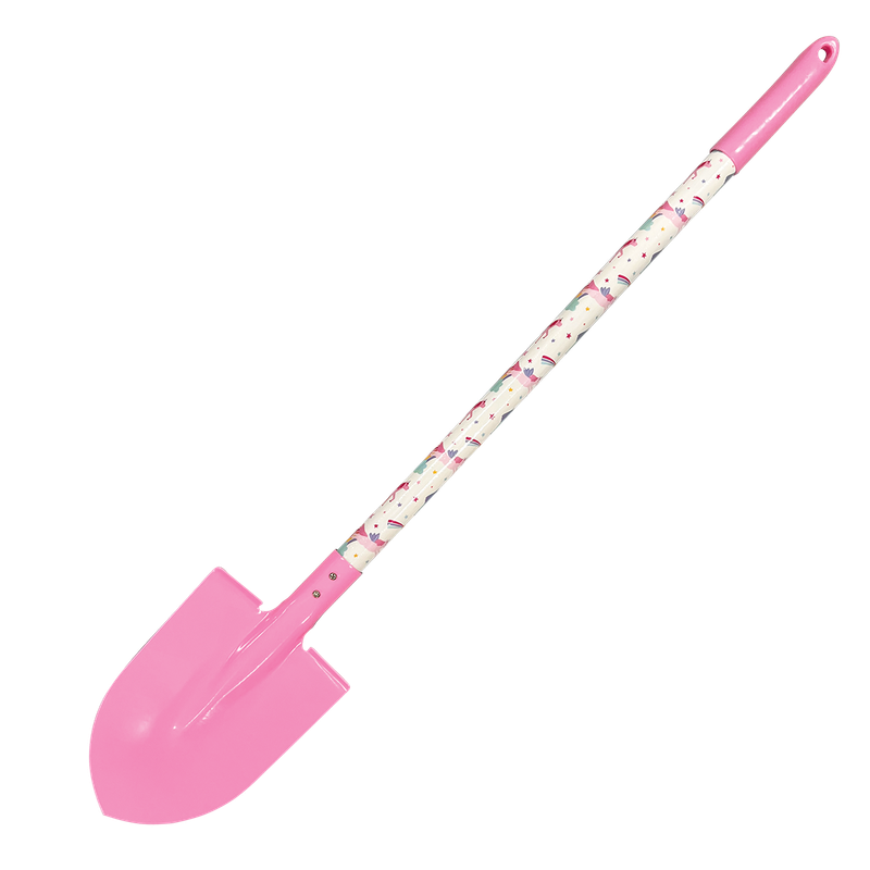 Kolorowy Szpadelek Ogrodowy Dla Dzieci –  różowy, lekki i wygodny - motyw jednorożce!| Zabawka do ogrodu